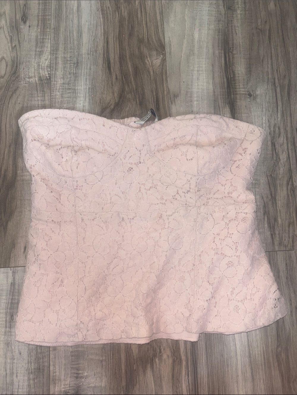 Bluenotes Strapless Lace Bustier Camisole in Blush Pink
